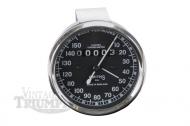 This Speedo is offered as a customizing option.
This Speedo was NOT USED on Triumph or BSA\'s but it is so cool looking and it is a Smiths Replica. it will fit and look great on many Triumph and BSA\'s.