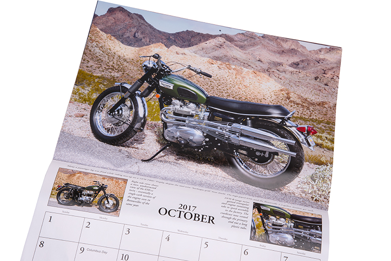 Beautiful 2017 Triumph Motorcycle Calendar