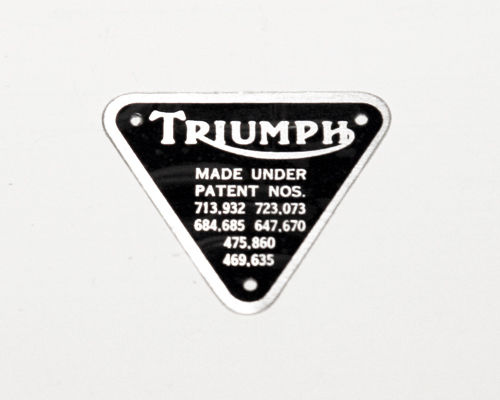 Patent Plate W/ Rivets