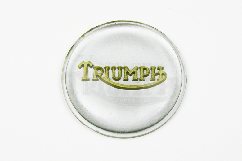 Triumph Motorcycle Silver And Gold Badge For The Top Of The Tank
