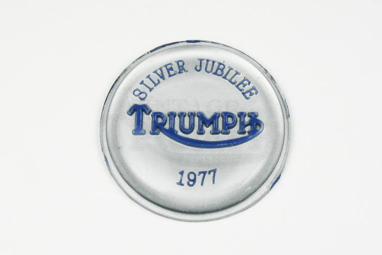 Triumph Motorcycle Silver Jubilee Top Badge