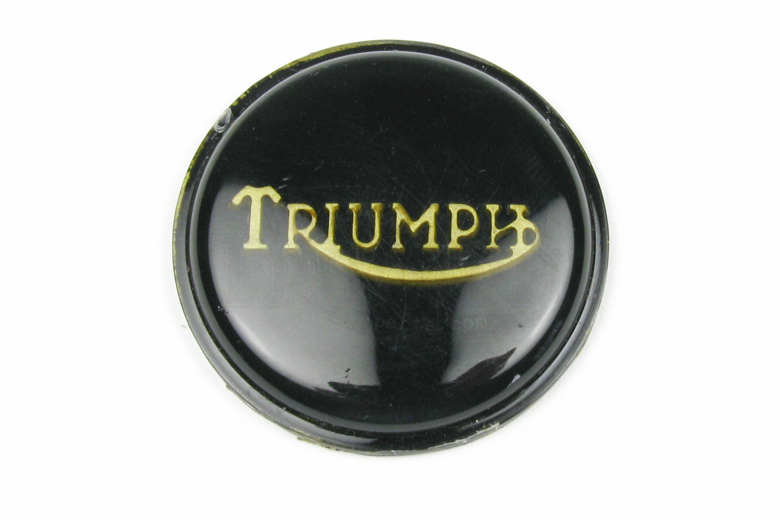Triumph Motorcycle Black And Gold Top Badge
