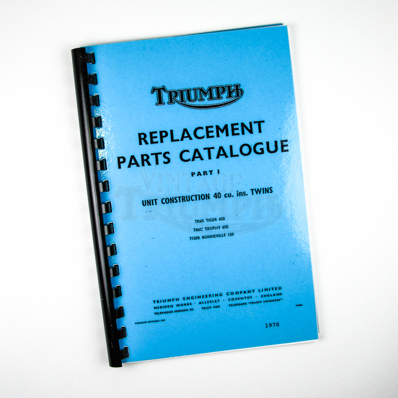 Parts Manual 1974 TR5T