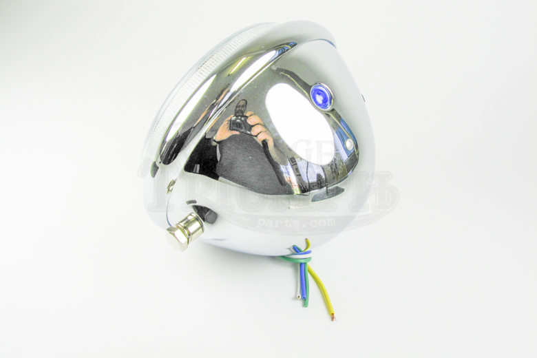 Headlamp Chrome  5.75 Custom Mount