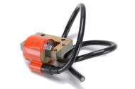 Ignition Coil - Energy Transfer (E.T.). Compact Ignitiion Coil To Replace Original Lucas Energy Transfer (E.T.) Coils Found On British Competition Bikes Of The 60's. Comes With Spark Plug Lead. Fits Triumph Models T100SC Tiger 1963-1965, T100C Tiger 1966-1968, TR6C Trophy 1963-1968, T120C/TT 1963-1967 Made in Japan.
