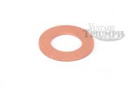 Copper Sealing Washer measuring 3/8 X 5/8.
Copper Washer for overhead oil line.

Fits Triumph & BSA cycles.