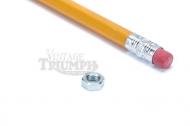 This is a cable adjuster nut for a carburetor. This cable adjuster is for a triumph motorcycle. 
