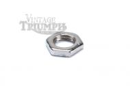 This is a lock nut for a cable adjuster for a JRC carburetor on a triumph motorcycle.
