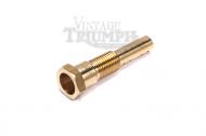This is a lean size needle jet for a JRC carburetor on a triumph motorcycle. The needle jet helps control fuel intake into the float bowl of the carburetor, this helps with idling and accelerating. If you are having issues with idling or accelerating then you might have an issue with the needle jet.