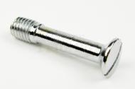 This is a chrome screw that holds down the gas tank package rack.
