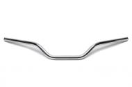 Handlebar, European Style, Chrome. European Touring Style Bar With Similer To Stock Bend. These handlebars fit all Triumph models with 7/8" mounting hardware. 29" Width, 2.4" Rise, 4.8" Pullback & 4.8" Accross Center.