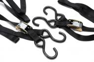 Tiedown, Integrated, Black. Ancra Integrated Classics Tiedown. High Quality, Sturdy Tiedown With Integrated Soft Ties. Rated To 1200lbs. Sold In Pairs.