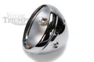 Headlight Bucket And Rim. Reproduction Lucas Style Bucket 7/16 mounting hole. 1 Switch Hole And 1 Wiring Harness Hole. Fits Triumph Models TR7 Tiger 1973-1983, T140 Bonneville 1973-1983.