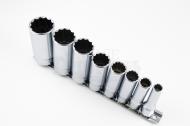 This is a deep 8 piece 12 point socket set.
