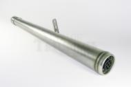 DUNSTALL MUFFLER BARE STEEL 1 3/4 - 1 1/2  and 1 3/8\" reducer  EMGO 
Can be used on Norton 850 Commando. 

